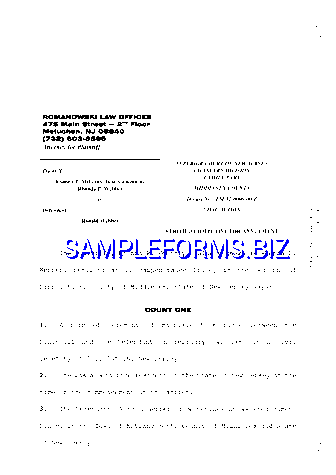 New Jersey Verified Complaint For Annulment Sample pdf free